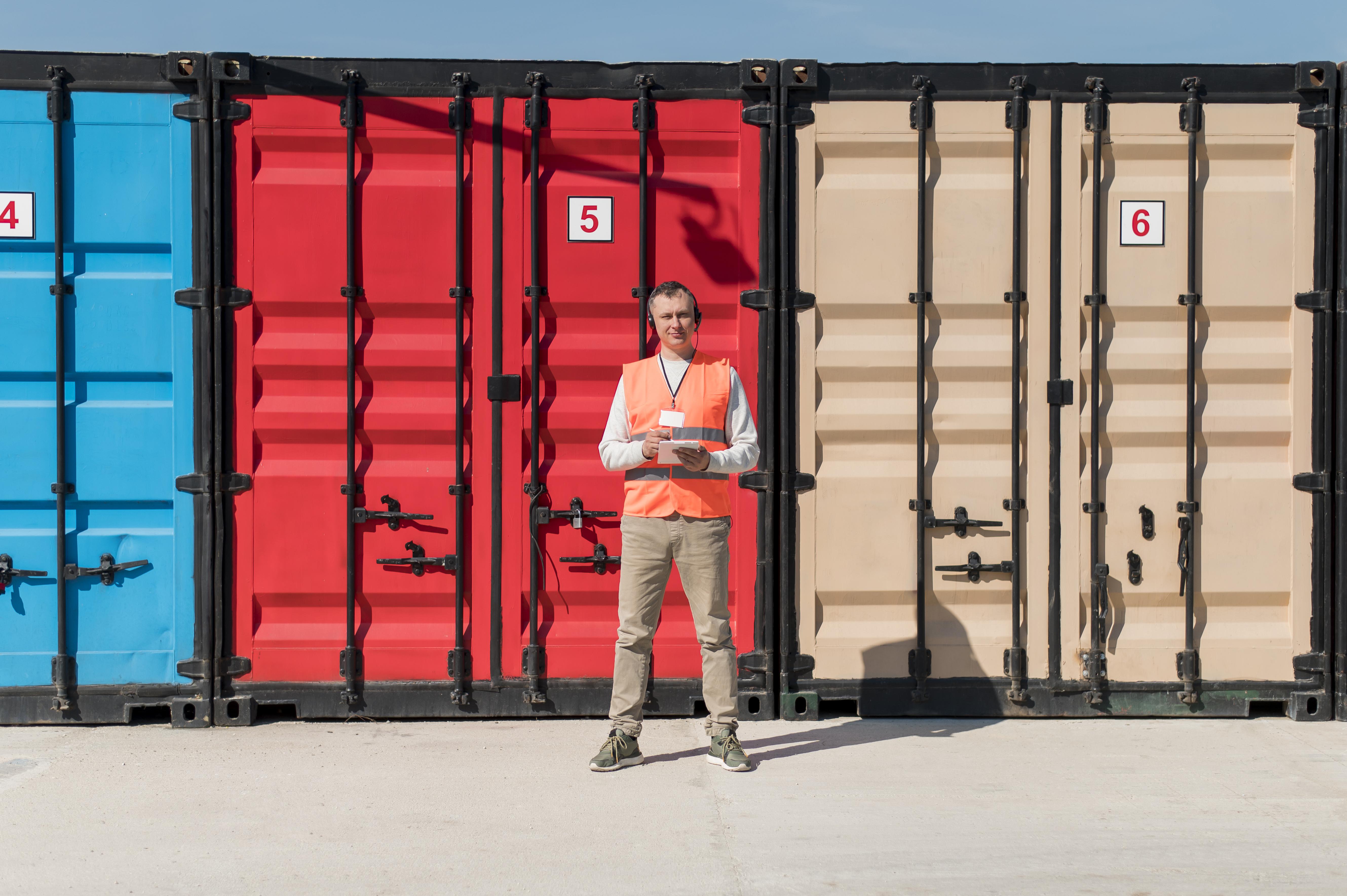 Container hire and external secure storage
